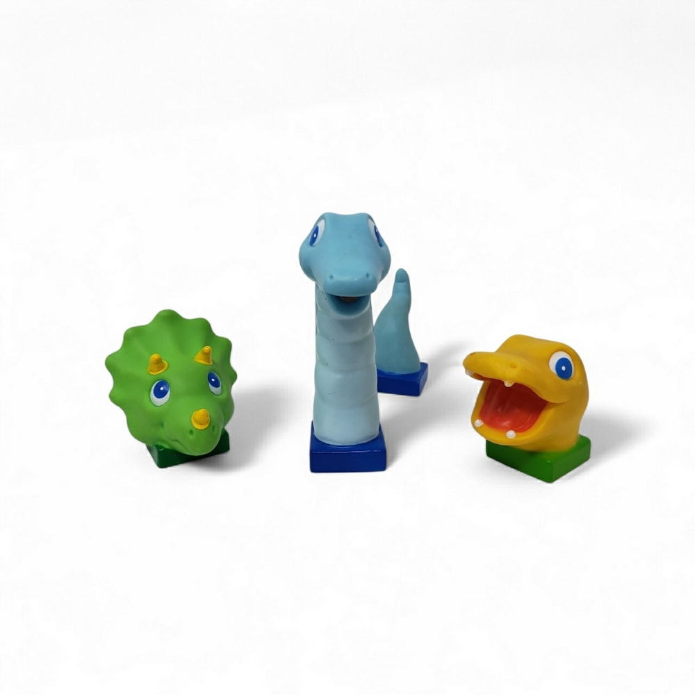 TYCO Rubber Dinosaurs Vintage Toys Incomplete Missing Tails 4 Piece